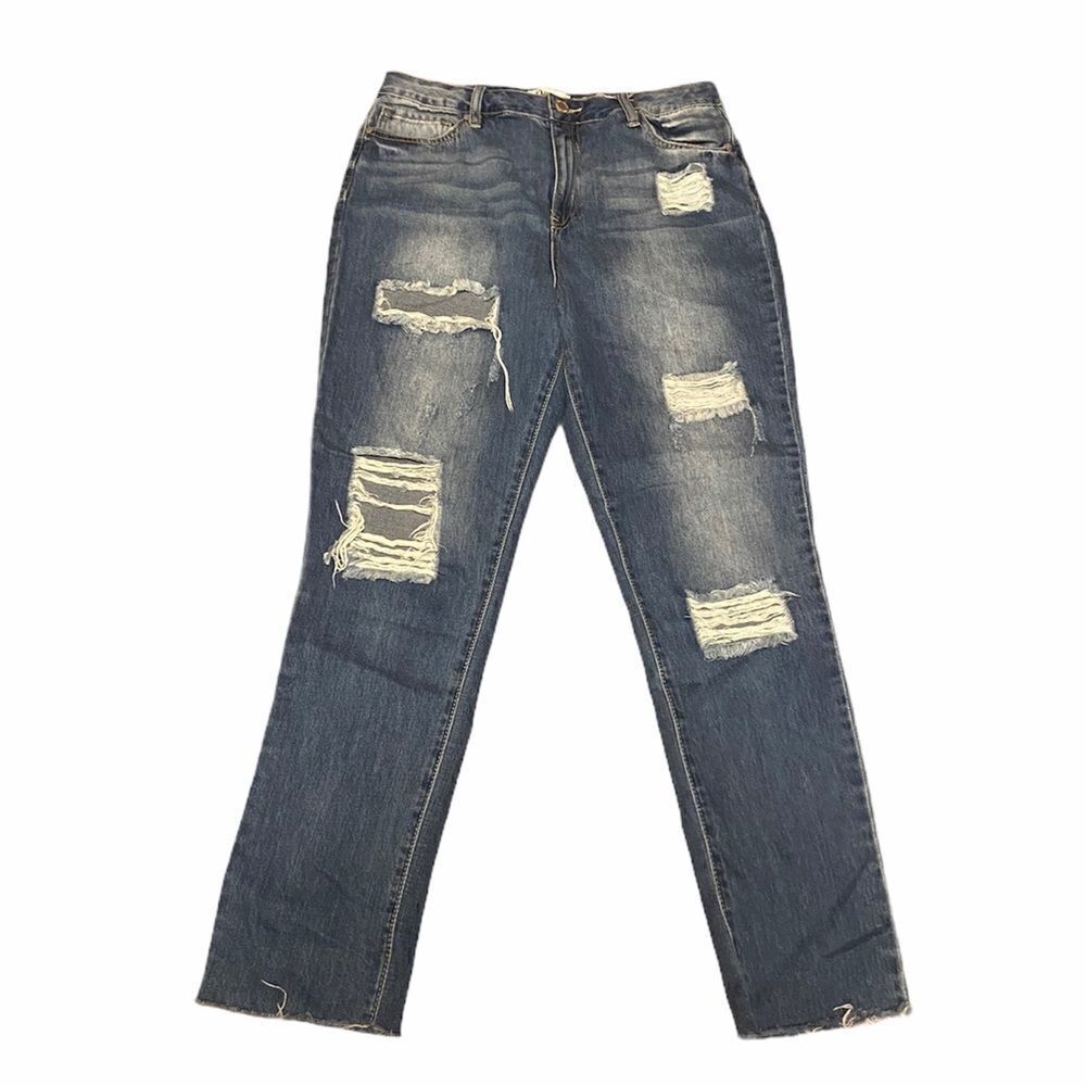 YMI Women’s Distressed Raw Hem Jeans Size 13 📦
